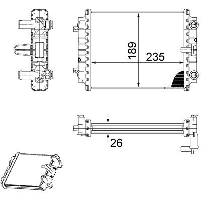 2010-2012 Audi S5 Radiator - Auxiliary (LKQ)