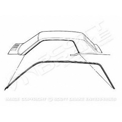1967-1968 Mercury Cougar Roof Panel Weatherstrip (LKQ)