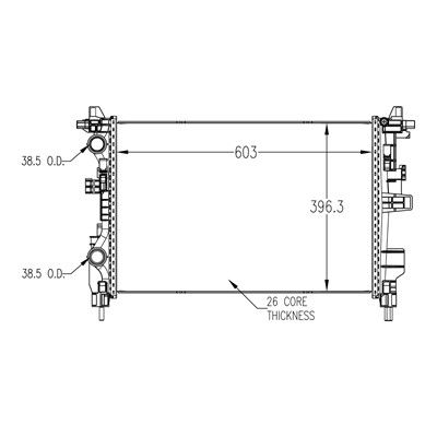 2016-2018 Fiat 500X Radiator (LKQ)