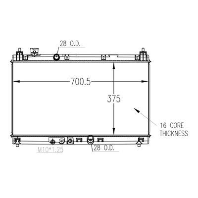 2015-2020 Honda Fit Radiator (LKQ)