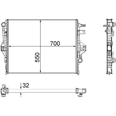 2011-2017 Volkswagen Touareg Radiator (LKQ)