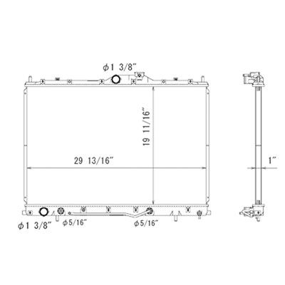 2004-2008 Mitsubishi Endeavor Radiator (LKQ)