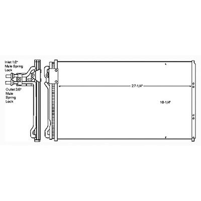 1996-1998 Ford Mustang A/C Condenser (LKQ)