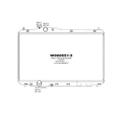 2013-2015 Acura ILX Radiator (LKQ)