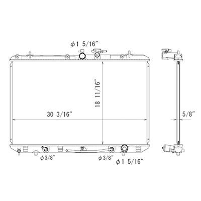 2008-2010 Toyota Highlander Radiator (LKQ)