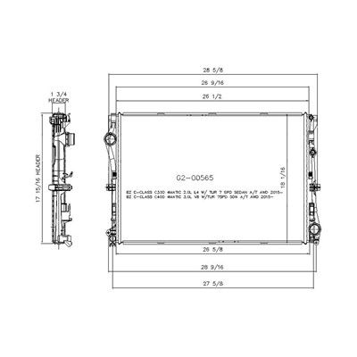 2015-2019 Mercedes-Benz C300 Radiator (LKQ)