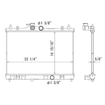 2009-2014 Nissan Cube Radiator (LKQ)