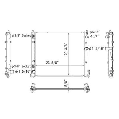 2008-2012 Cadillac CTS Radiator (LKQ)