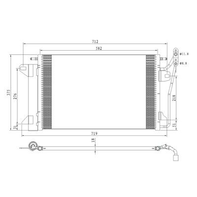 2007-2012 Lincoln MKZ A/C Condenser (LKQ)