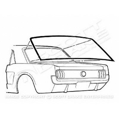 1964-1968 Ford Mustang Windshield Seal - Rear (LKQ)
