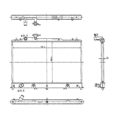 2007-2009 Mazda CX-7 Radiator (LKQ)