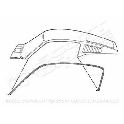 1967-1968 Ford Mustang Roof Panel Weatherstrip (LKQ)