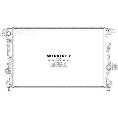 2019, 2018, 2017, 2016, 2015, 2014 Jeep Cherokee Radiator