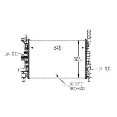 2018, 2017, 2016, 2015 Ford Focus Radiator