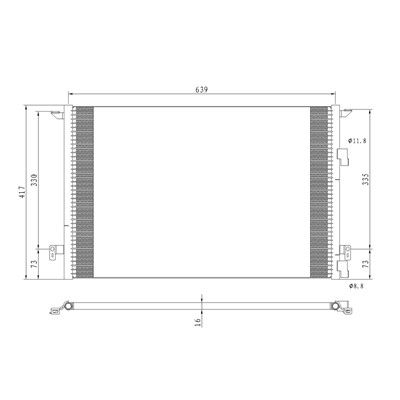 2011, 2010, 2009, 2008, 2007, 2006, 2005, 2004, 2003 Saab 9-3 A/C Condenser