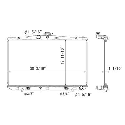 2015, 2014, 2013, 2012, 2011, 2010 Lexus RX350 Radiator
