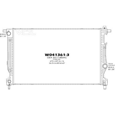 2016, 2015, 2014, 2013 Dodge Dart Radiator