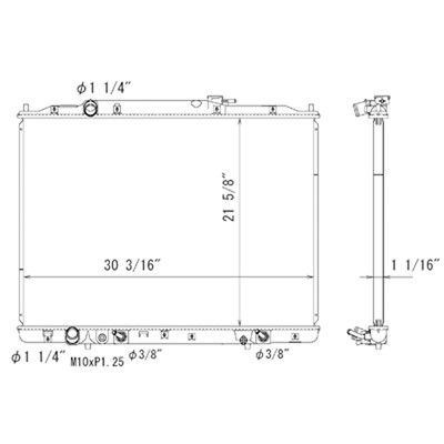 2015, 2014, 2013, 2012, 2011, 2010, 2009 Honda Pilot Radiator