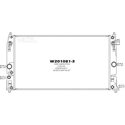 2020, 2019, 2018, 2017, 2016 Toyota Prius Radiator