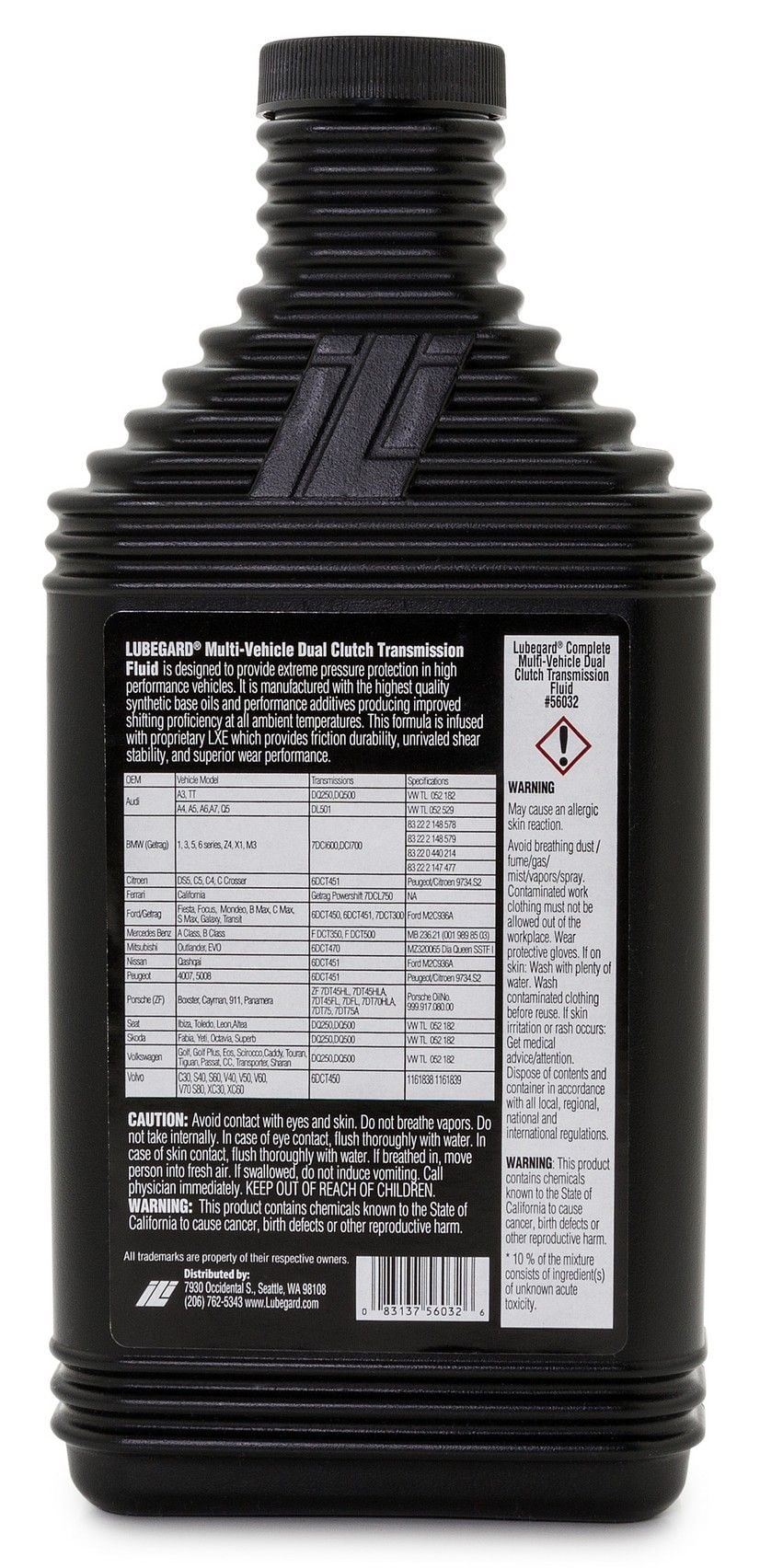 2009-2010 Audi A1 Automatic Dual Clutch Transmission Fluid Lubegard