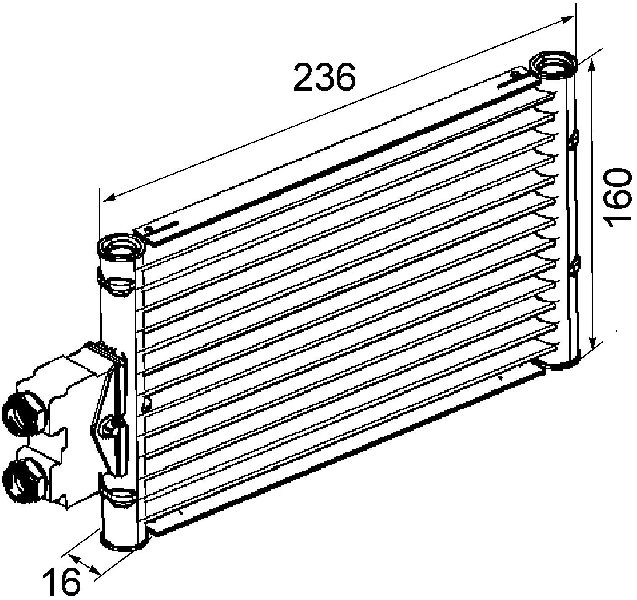 2007-2011 Mercedes-Benz CLS63 AMG Automatic Transmission Oil Cooler Assembly (Mahle)