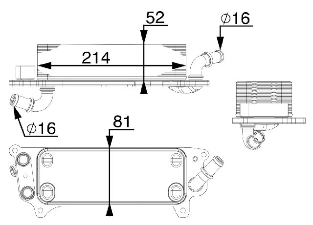2013-2018 Audi S6 Automatic Transmission Oil Cooler Assembly (Mahle)