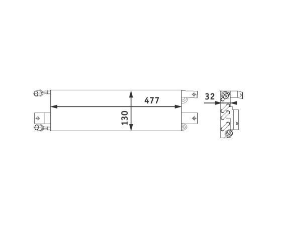 1984-1989 Porsche 911 A/C Condenser - Front (Mahle)