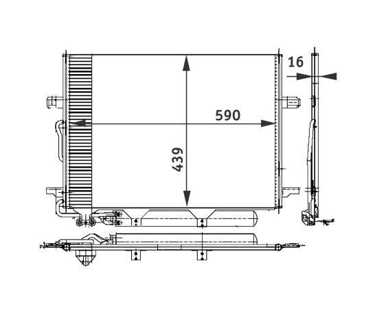 2007 Mercedes-Benz CL600 A/C Condenser (Mahle)