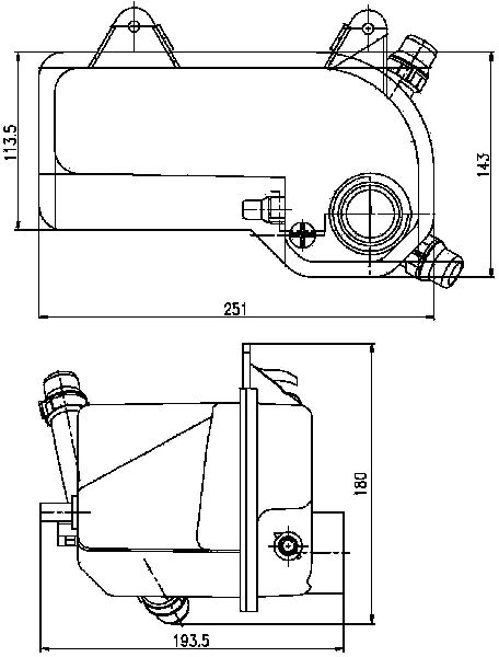 1999-2002 BMW Z3 Engine Coolant Reservoir (Mahle)