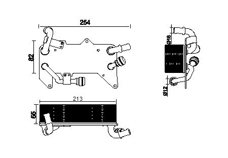 2013-2014 Audi A6 Automatic Transmission Oil Cooler Assembly (Mahle)