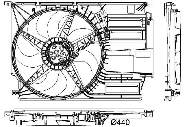 2016-2018 Mini Cooper Clubman Engine Cooling Fan Assembly (Mahle)