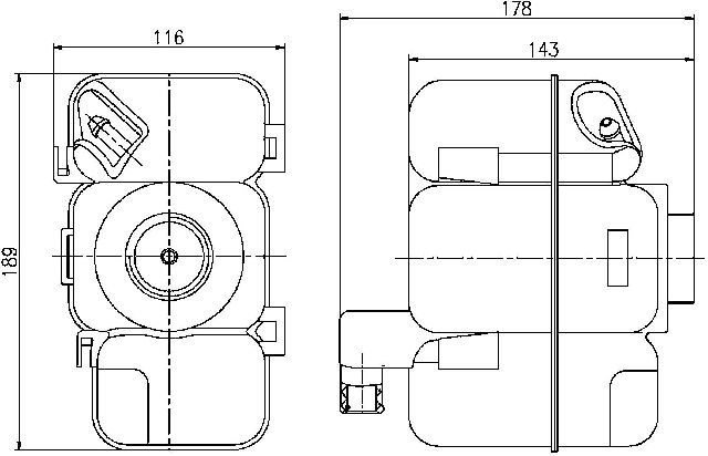 2001-2007 Volvo V70 Engine Coolant Reservoir (Mahle)