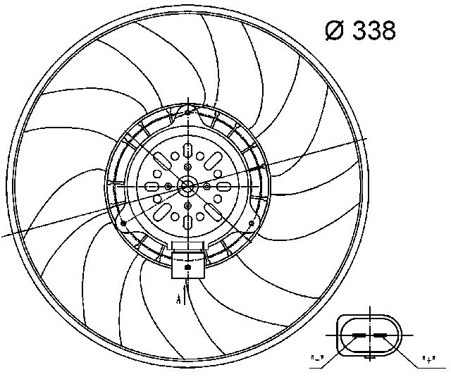 2012-2018 Audi A6 Engine Cooling Fan Assembly - Right (Mahle)