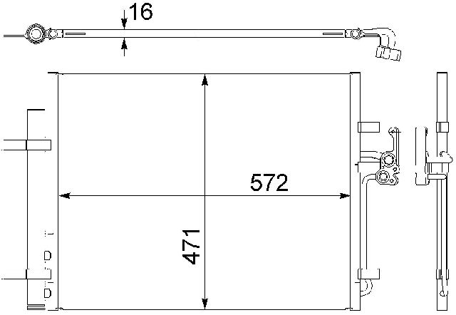 2007-2013 Volvo S80 A/C Condenser (Mahle)