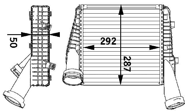2008-2015 Audi Q7 Intercooler - Left (Mahle)