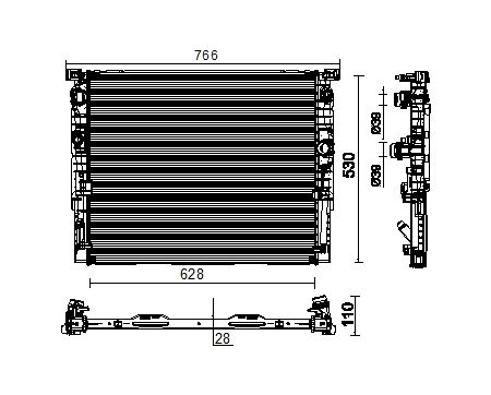 2016-2017 BMW 740i Radiator - Primary (Mahle)