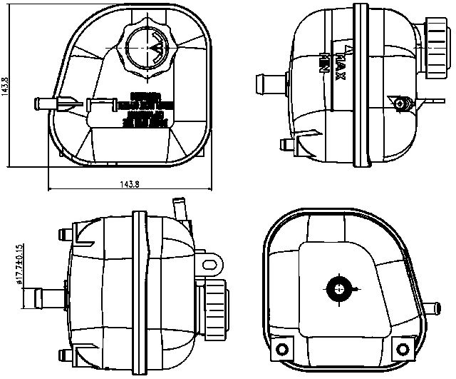 2002-2008 Mini Cooper Engine Coolant Reservoir (Mahle)