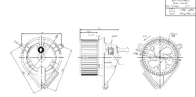 2004-2006 Mercedes-Benz Sprinter HVAC Blower Motor (Mahle)