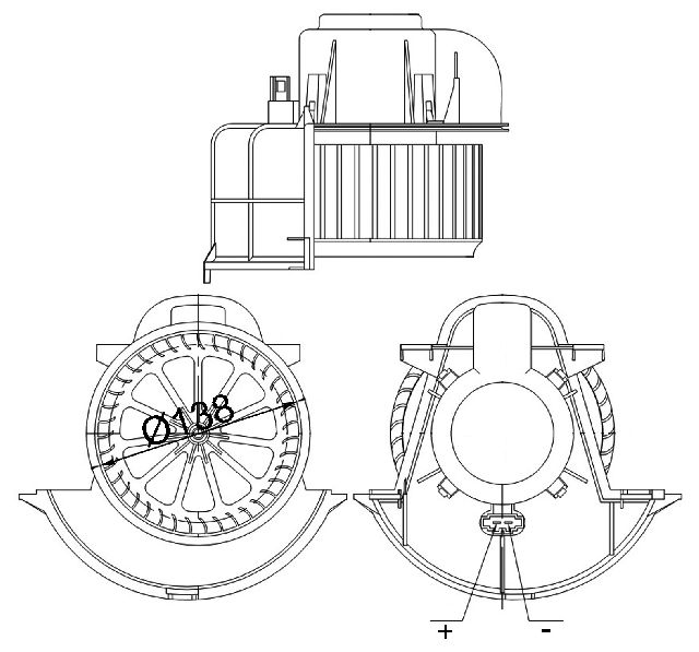 2009-2015 Audi Q7 HVAC Blower Motor (Mahle)