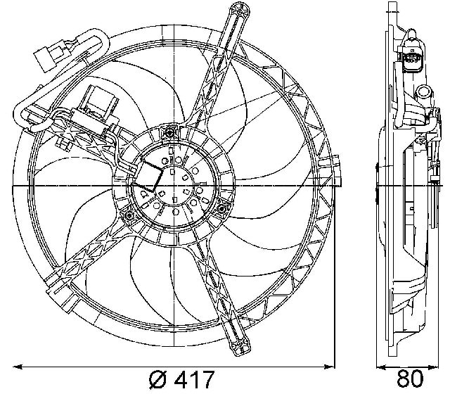 2007-2015 Mini Cooper Engine Cooling Fan (Mahle)