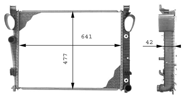 2000-2006 Mercedes-Benz S500 Radiator (Mahle)