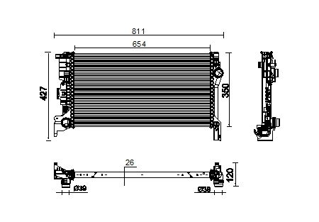 2018-2019 Volvo V90 Radiator (Mahle)