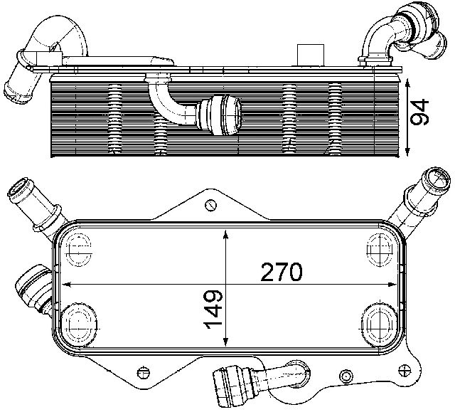 2012-2015 Audi A6 Automatic Transmission Oil Cooler Assembly (Mahle)