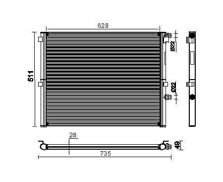 2016-2018 BMW 740i Radiator - Auxiliary (Mahle)