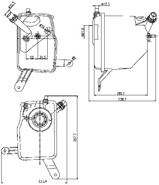 2004-2005 BMW 645Ci Engine Coolant Reservoir (Mahle)