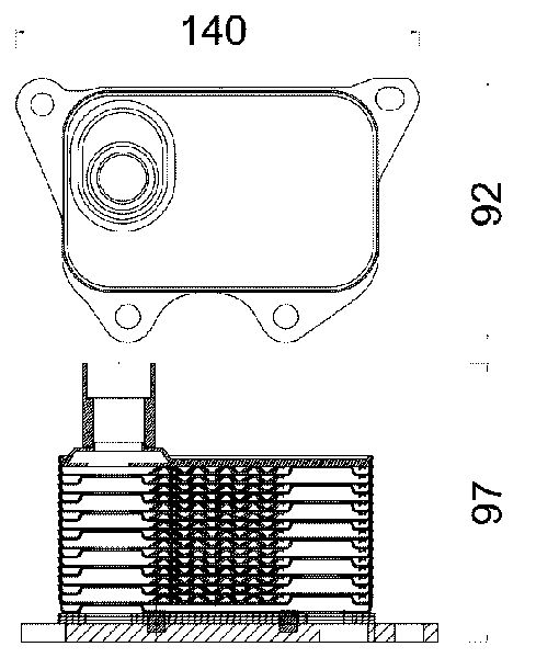 2009-2016 Audi A4 Engine Oil Cooler (Mahle)