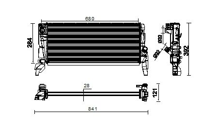 2015-2019 Mini Cooper Radiator - Auxiliary (Mahle)