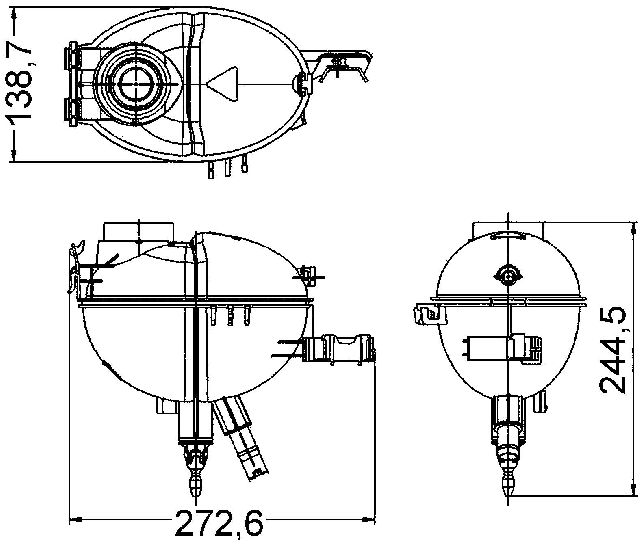 2008-2009 Mercedes-Benz C280 Engine Coolant Reservoir (Mahle)
