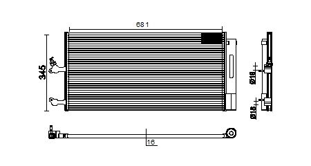 2017 Volvo S90 A/C Condenser (Mahle)
