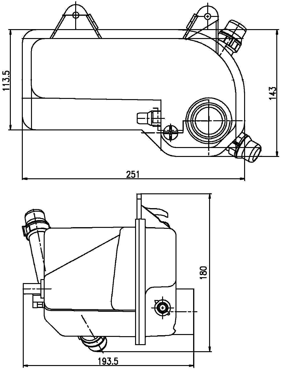 2002, 2001, 2000, 1999 BMW Z3 Engine Coolant Reservoir